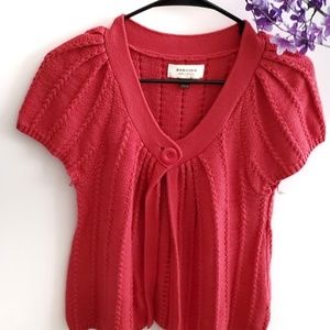 Sonoma Short Sleeve Cardigan Burnt Orange